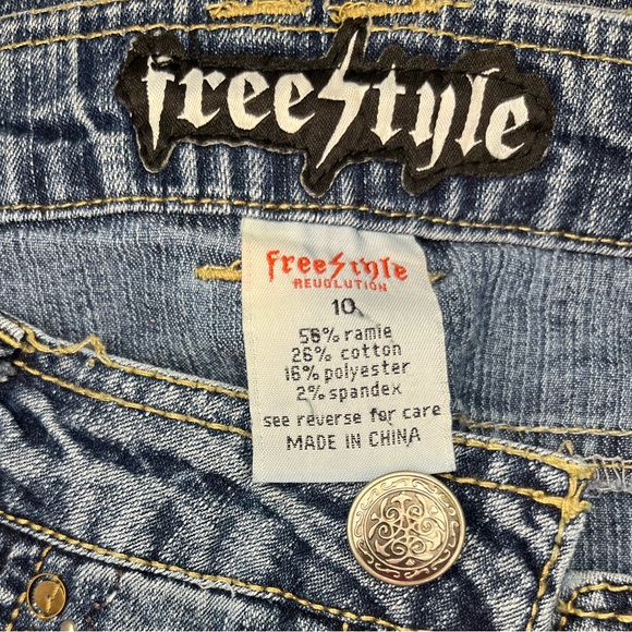Freestyle Revolution Girls Denim Jeans Size 10 - Picture 3 of 5